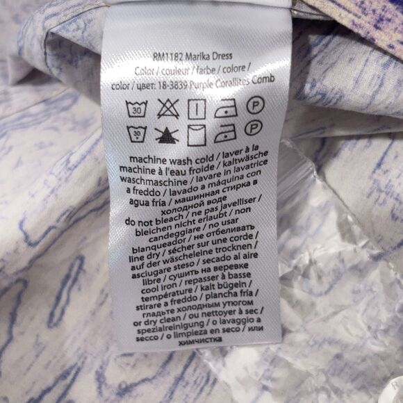 Remain Birger Christensen Purple Abstract Shirt Dress Womens 4 Organic Cotton - Picture 10 of 10